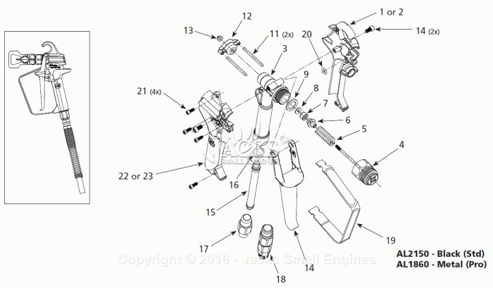 Gun parts spray hvlp gravity feed model manualzz 3mm set part